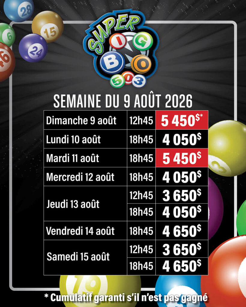 bingotr semaine 9aout low